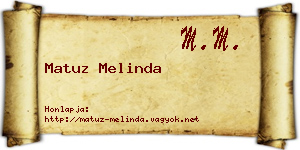 Matuz Melinda névjegykártya
