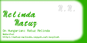 melinda matuz business card